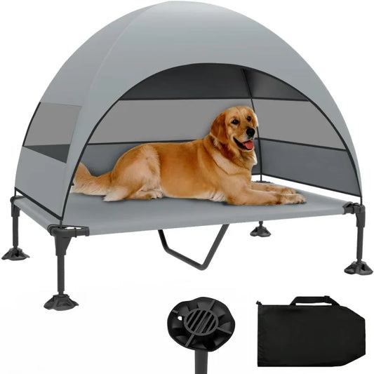 Elevated Dog Bed with Canopy