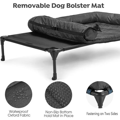Cooling Elevated Dog Bed + Waterproof Removable Pillow-Top