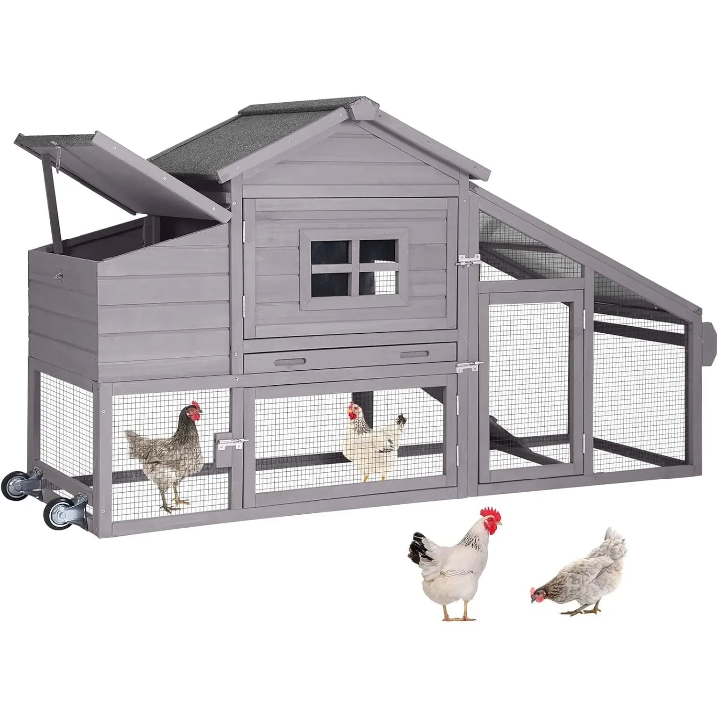 Large Outdoor Wooden Chicken Coop