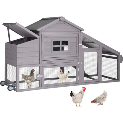 Large Outdoor Wooden Chicken Coop