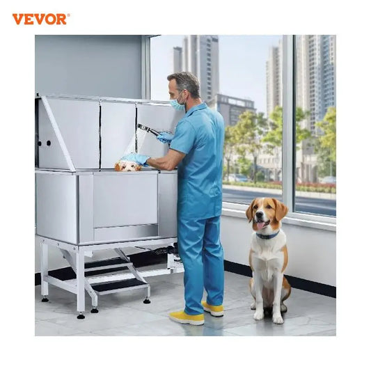 VEVOR 50" Bathing Station Pet Bathtub Stainless Steel