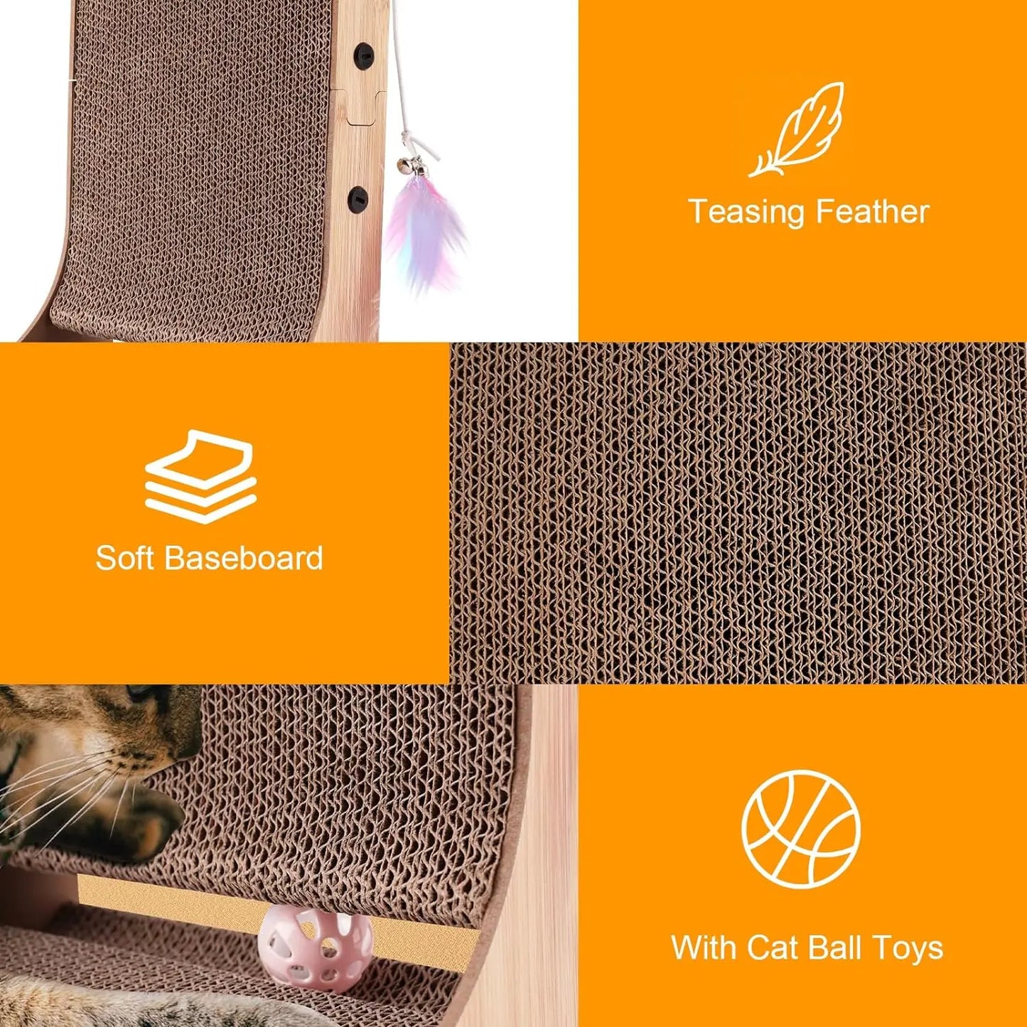 L Shape 23.6 Inch Cat Scratcher