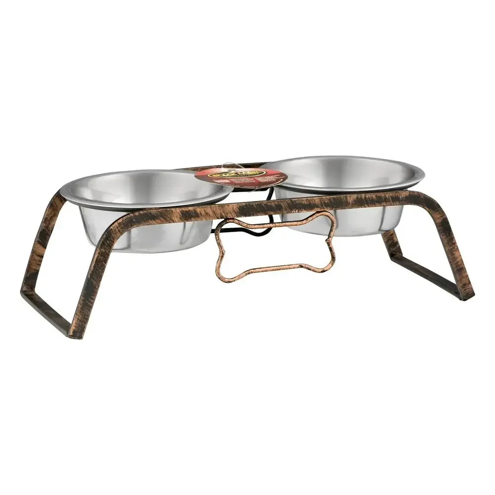 Rustic Bone Double Diners Stainless Steel Bowls