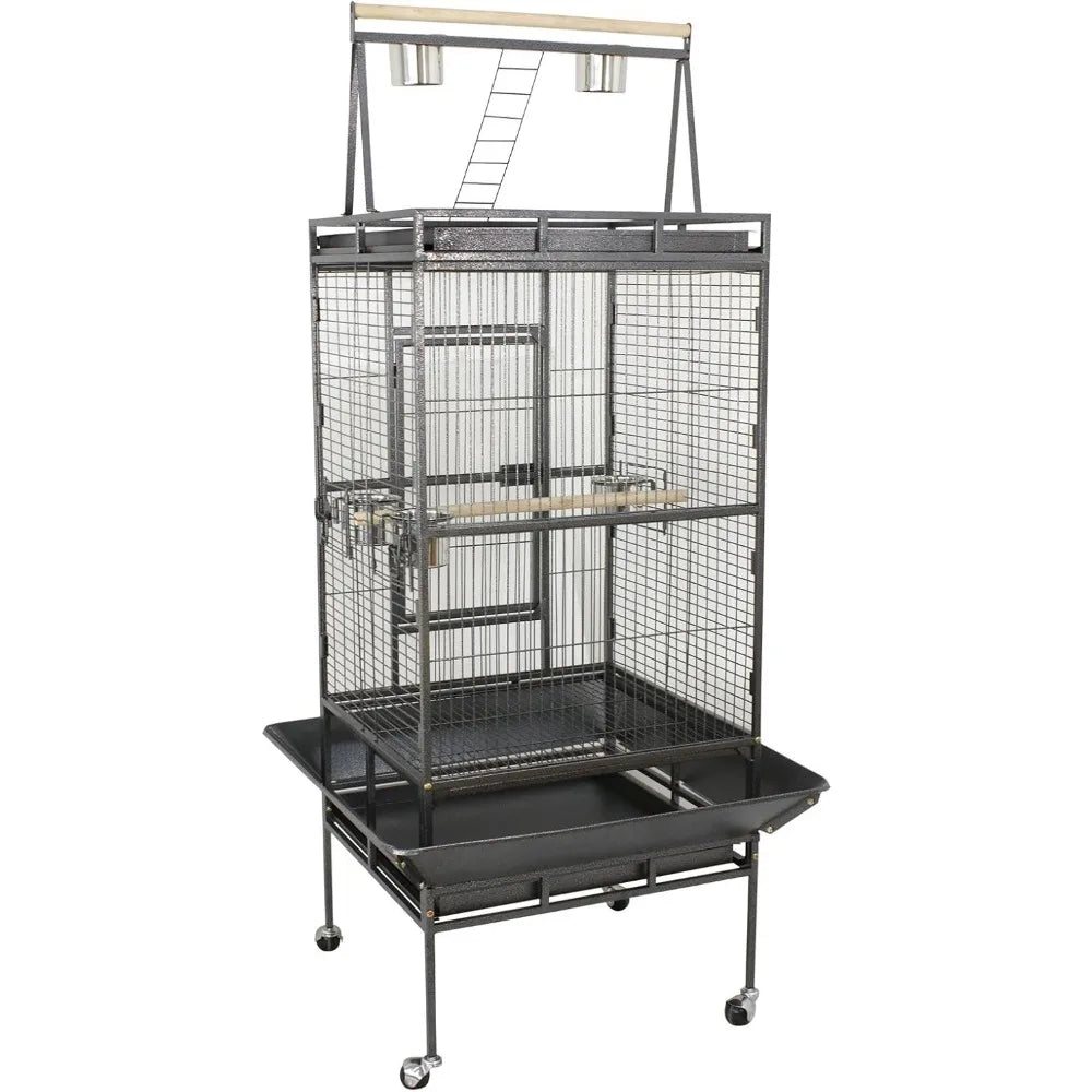 68-inch Large Bird Cage with Rolling Stand