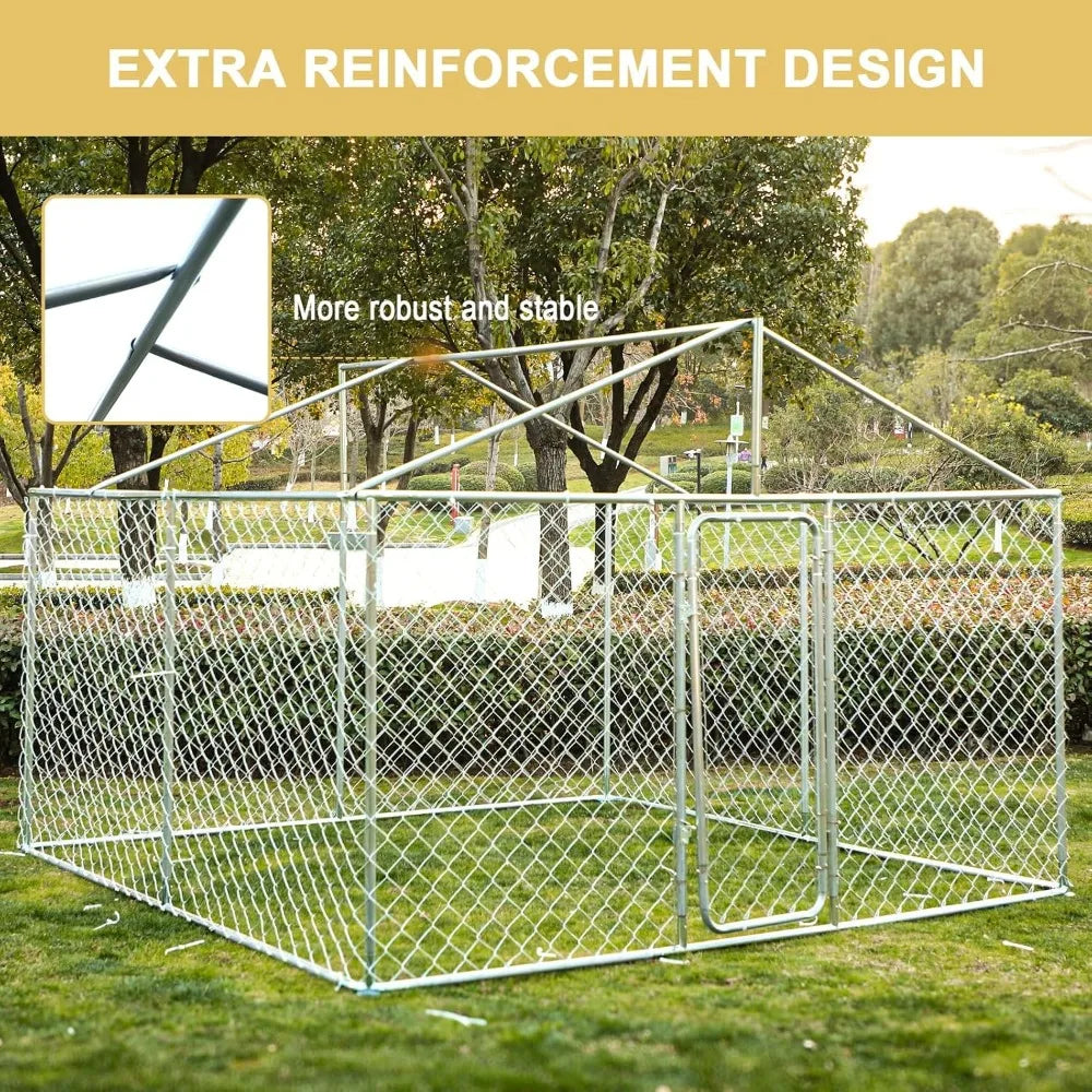 10×10FT Outdoor Dog Kennel with Cover
