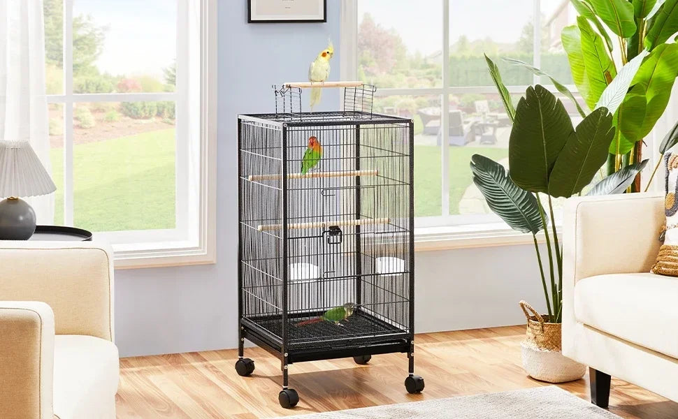 40 Inch Bird Cage Open-Top Parrot Cage