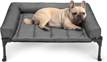 Cooling Elevated Dog Bed + Waterproof Removable Pillow-Top