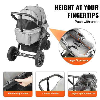 Pet Stroller Carrier Dog Cat Strollers Lightweight