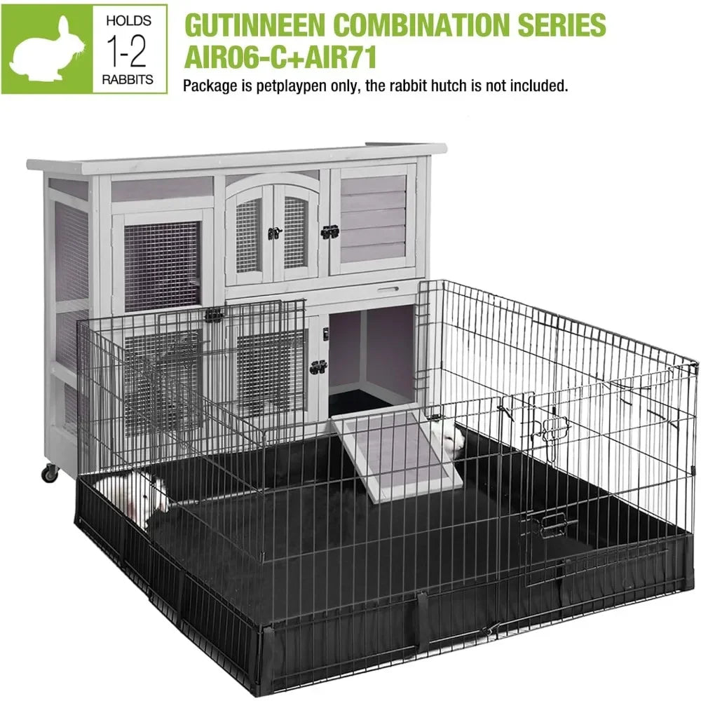 Rabbit Hutch Indoor Outdoor Cage on Wheels