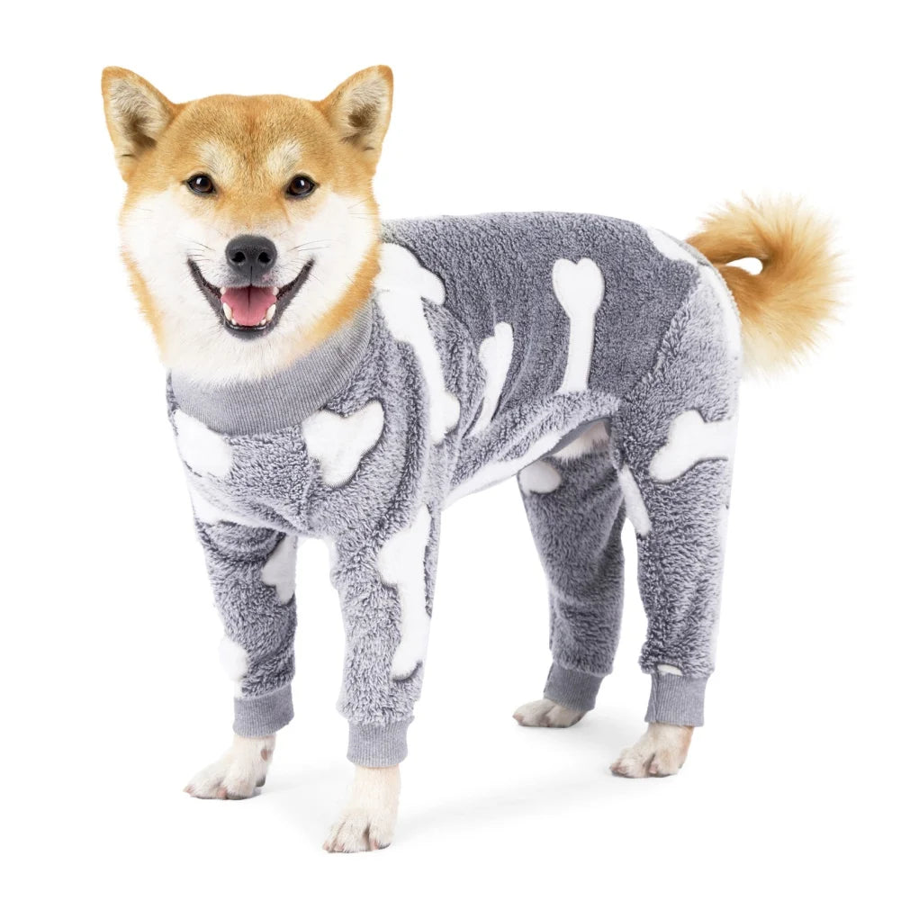 Winter Dog Jumpsuit Warm Fleece