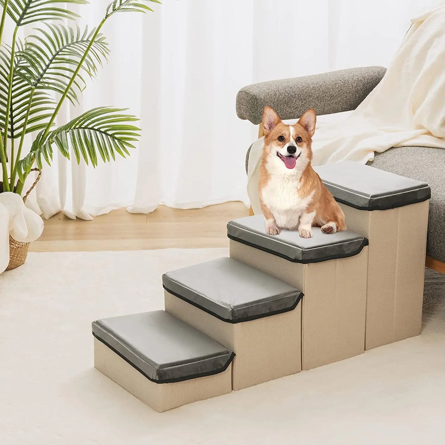 Foldable Dog Stairs for High Bed Couch