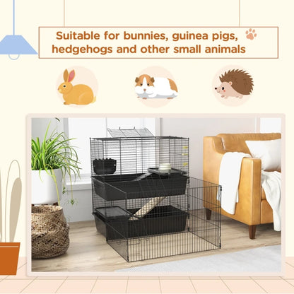 Small Animal Multi-level Habitat for Guinea Pigs Hedgehogs