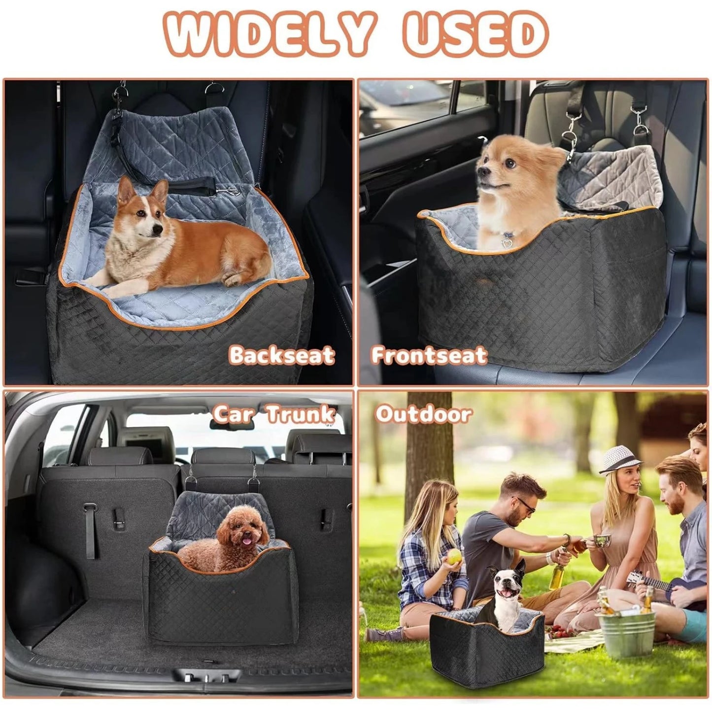 Memory Foam Booster Dog Car Seat