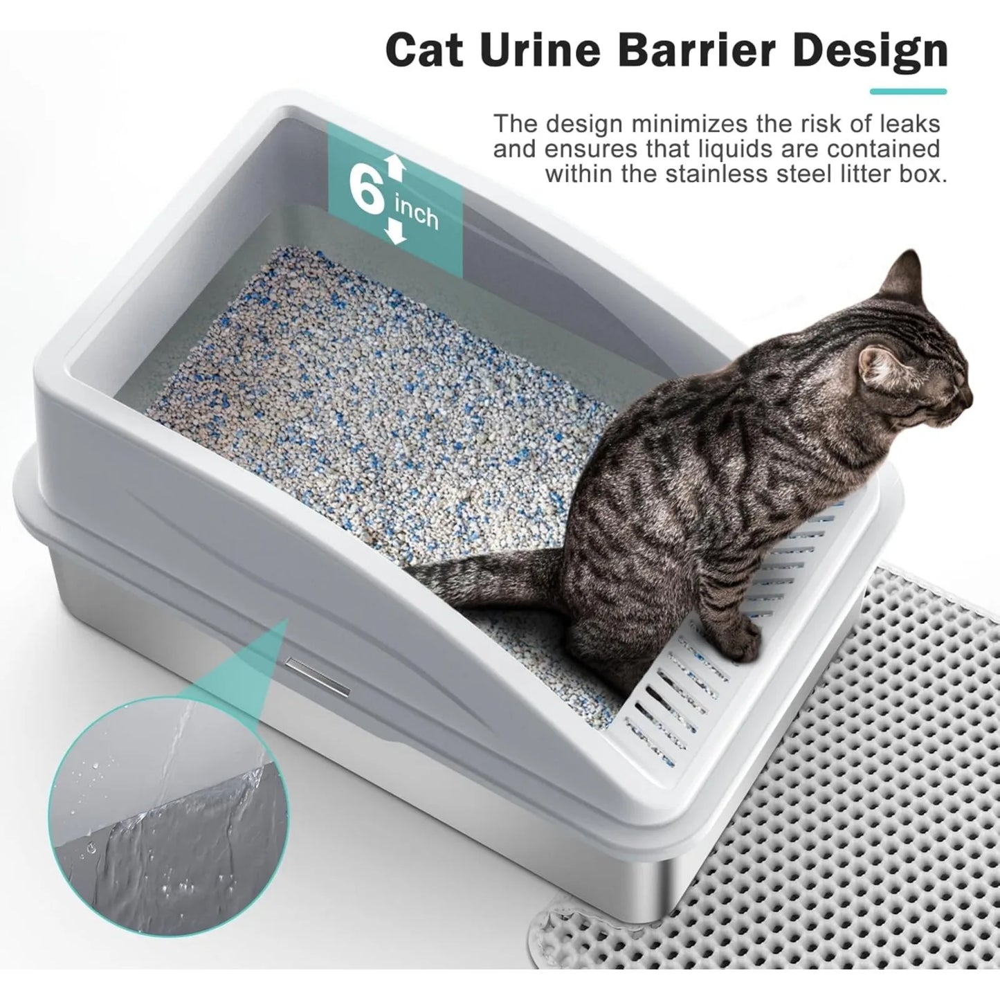 Stainless Steel Litter Box,XL