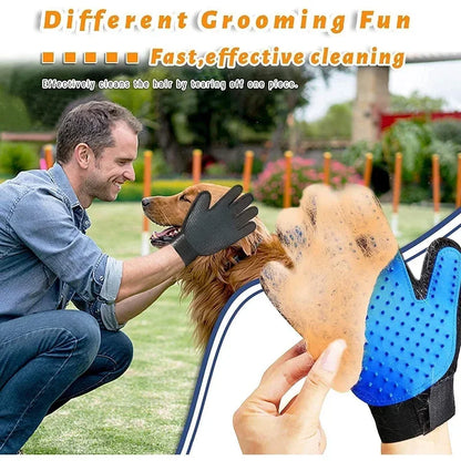 Grooming Brush Bath De-Shedding De-Matting Pet Hair