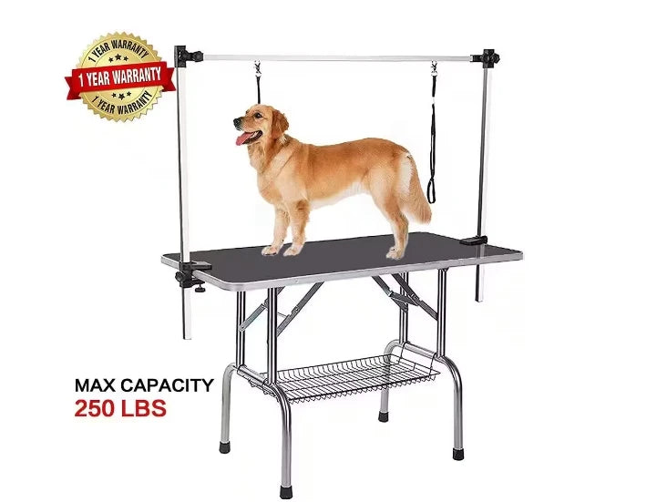 US 32"/36in./46in Dog Grooming Table, Adjustable W/Arm