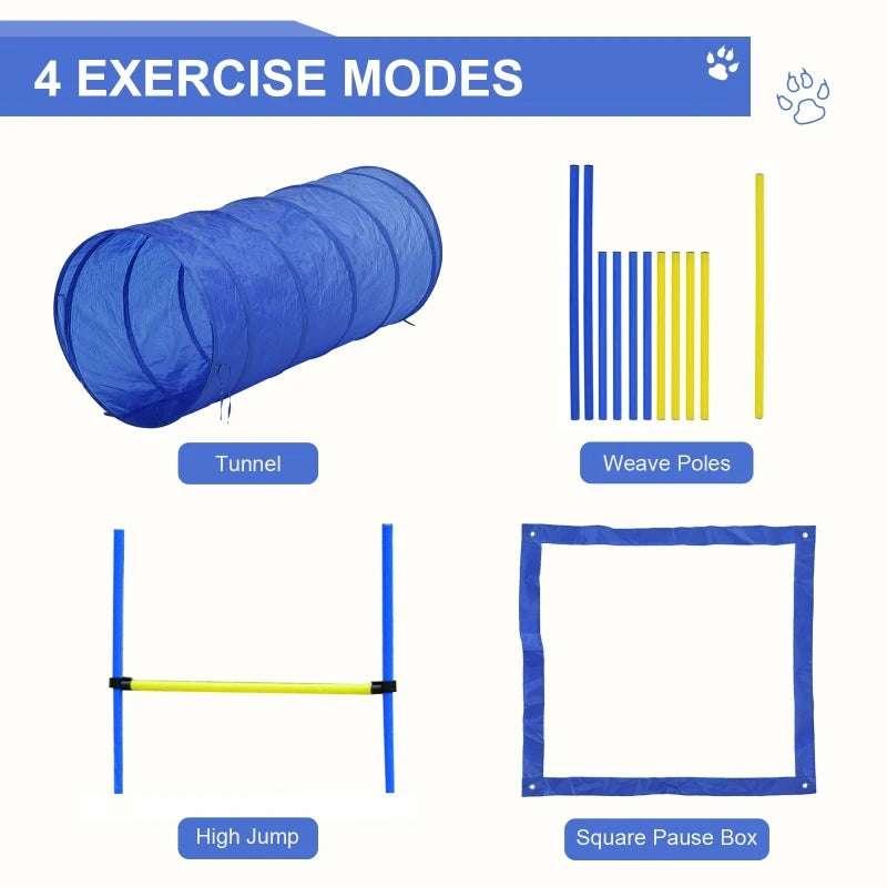 Dog Agility Starter Kit Outdoor Exercise Training Set