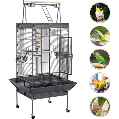 69-inch Rolling Large Parrot Bird Cage