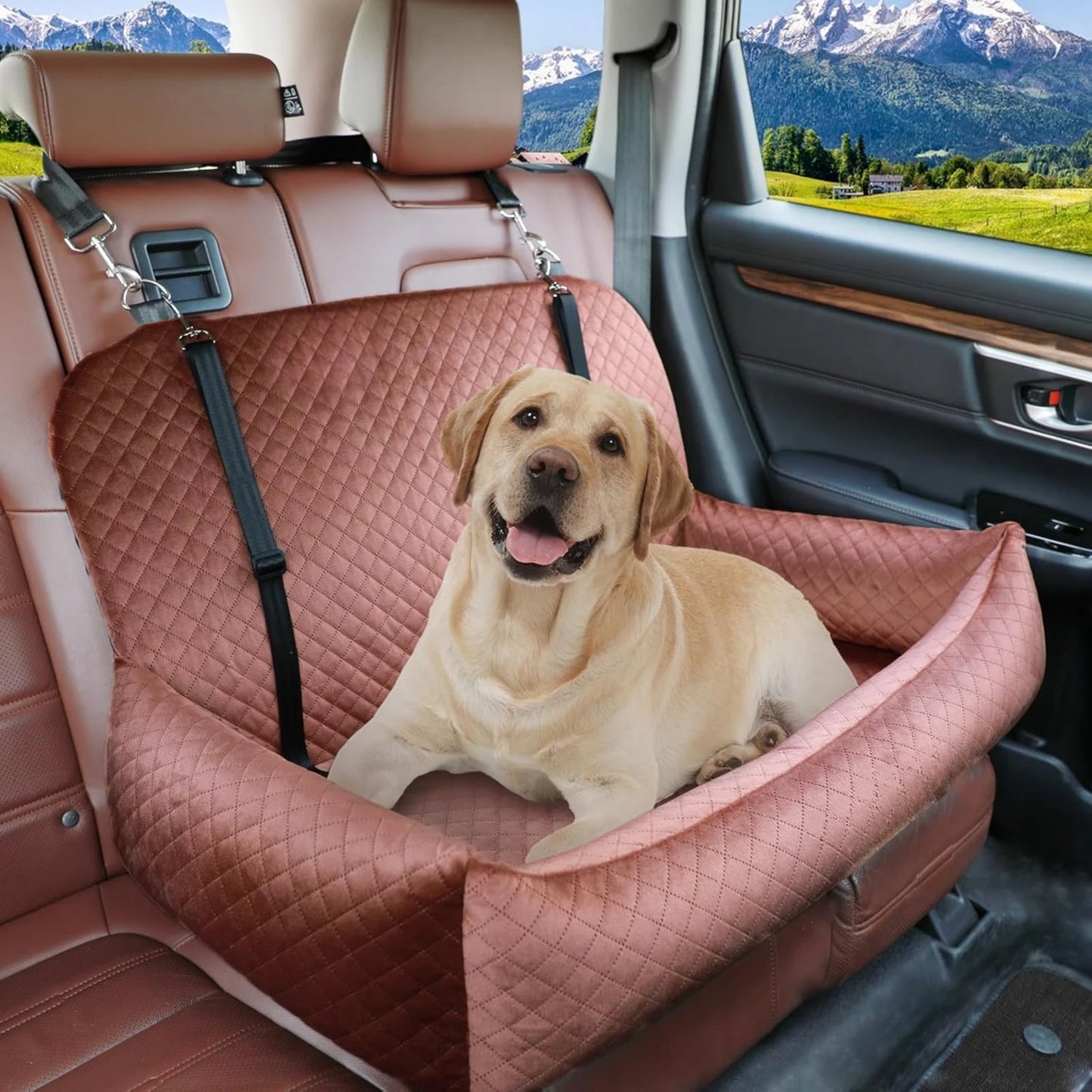 Car Seat Bed for Large/Medium Dogs or 2 Small