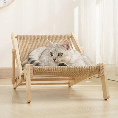 Cat Sisal Lounger Scratching Mat Adjustable Cat Hammock