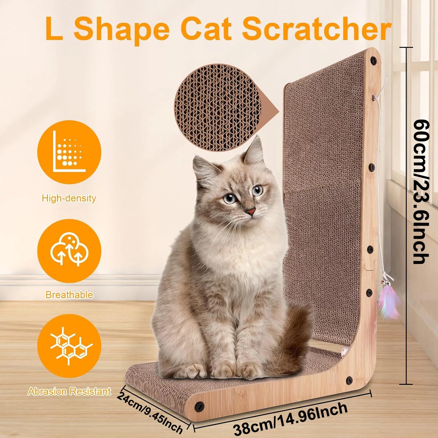 L Shape 23.6 Inch Cat Scratcher