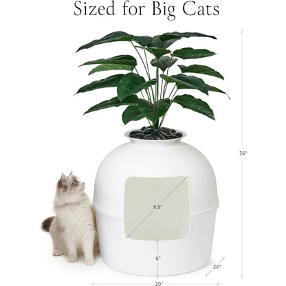 Hidden Litter Box Enclosure with Odor Control Carbon Filter