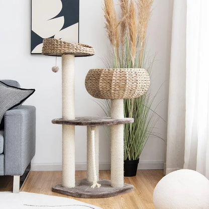 Small Cat Tree with Natural Sisal Scratching Post