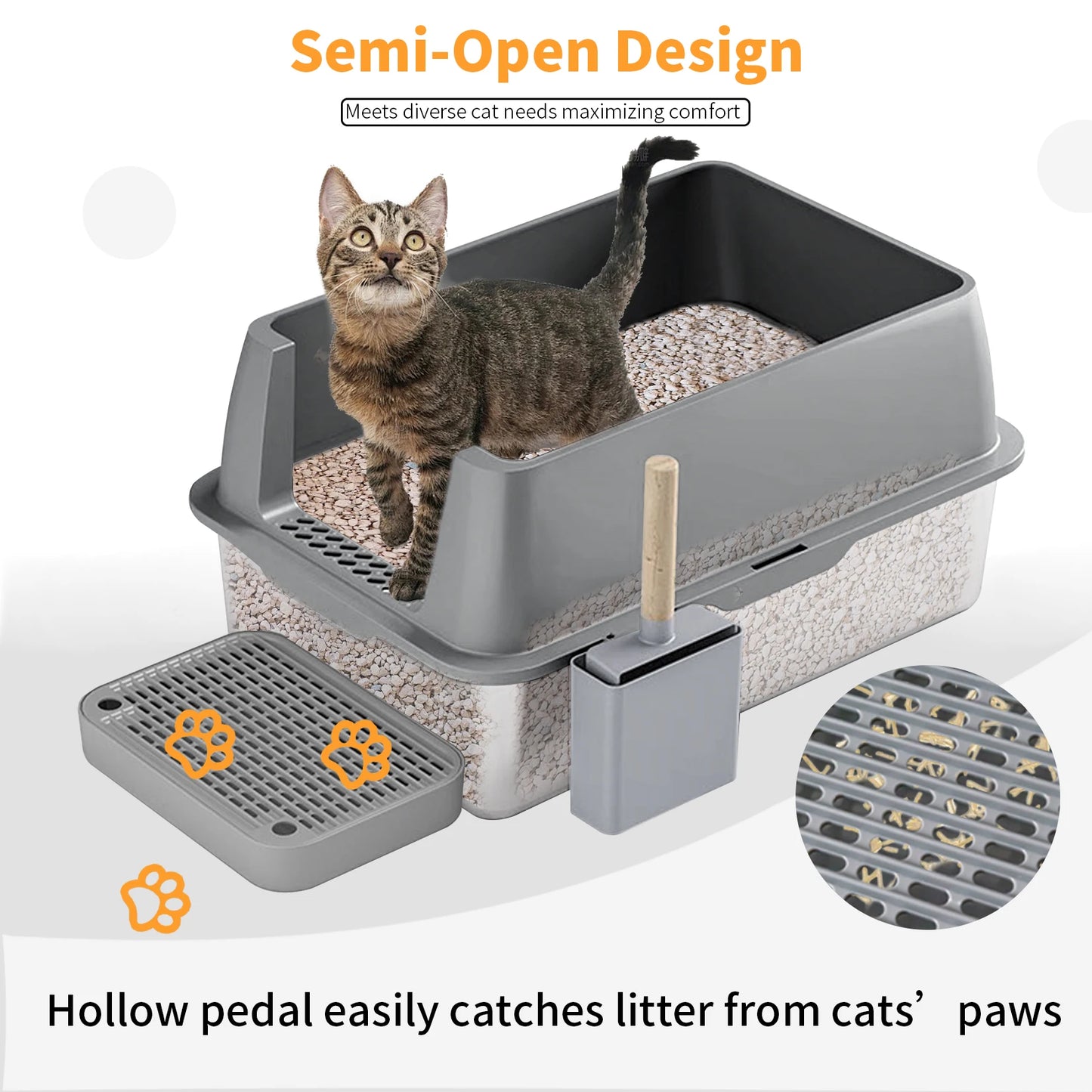 Enclosed Cat Litter Box Front Top Exit