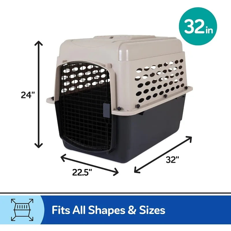 32 Inch, Taupe and Black, Portable Crate