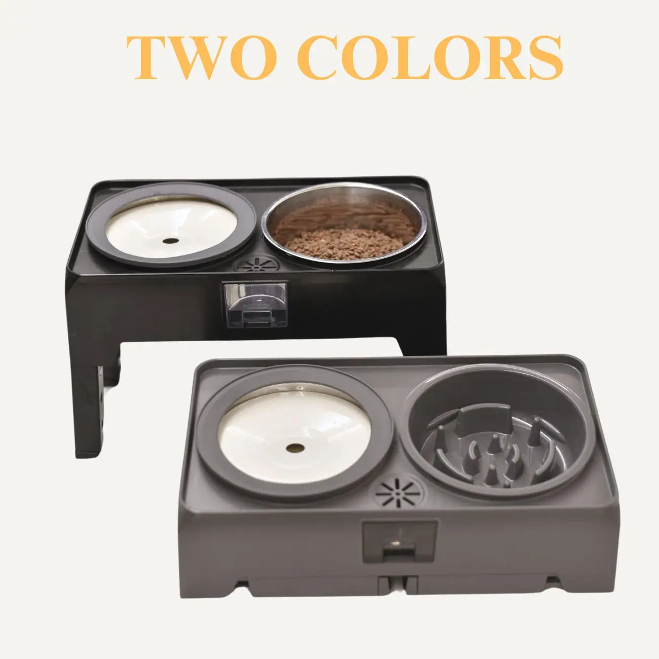 Adjustable Raised Feeder With Double Stainless Bowls