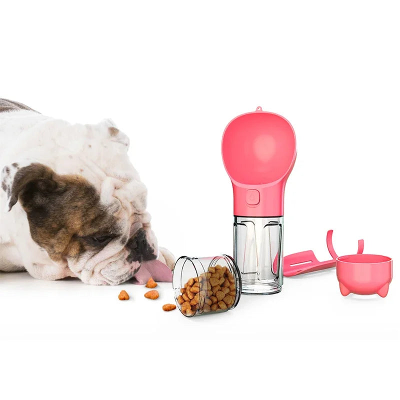 Portable Cat Dog Water Bottle Food Feeder Drinker