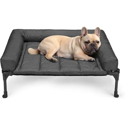 Cooling Elevated Dog Bed + Waterproof Removable Pillow-Top