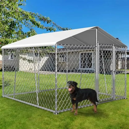 Dog Kennel 7.5×7.5×5.6FT with Roof Heavy Duty