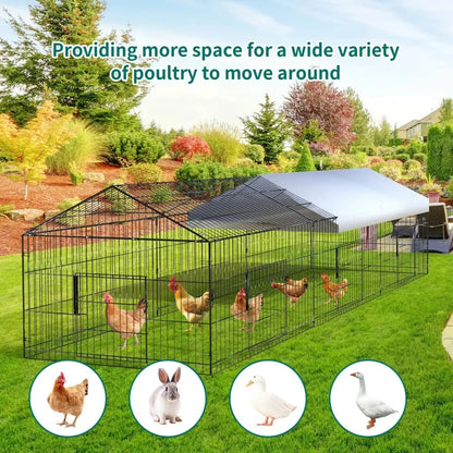 Chicken Coop with Waterproof Cover