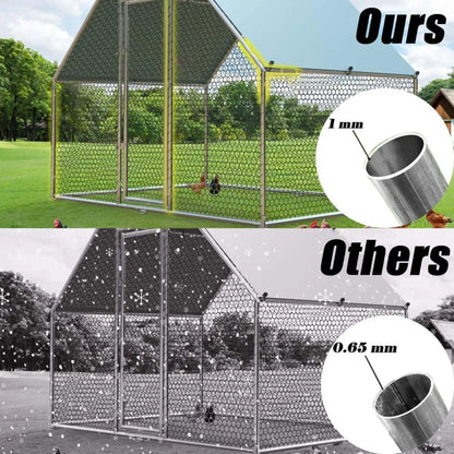 Large Metal Chicken Run for 20-30 Chickens,Dog Kennel