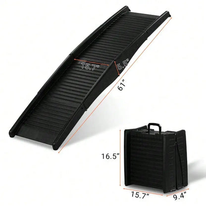 61" Folding Ramp Portable for Car Truck SUV Non-Slip Stairs