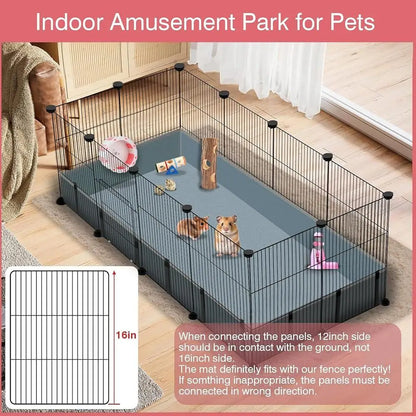 Small Animal Playpen 12 Panels Durable Pet Fence