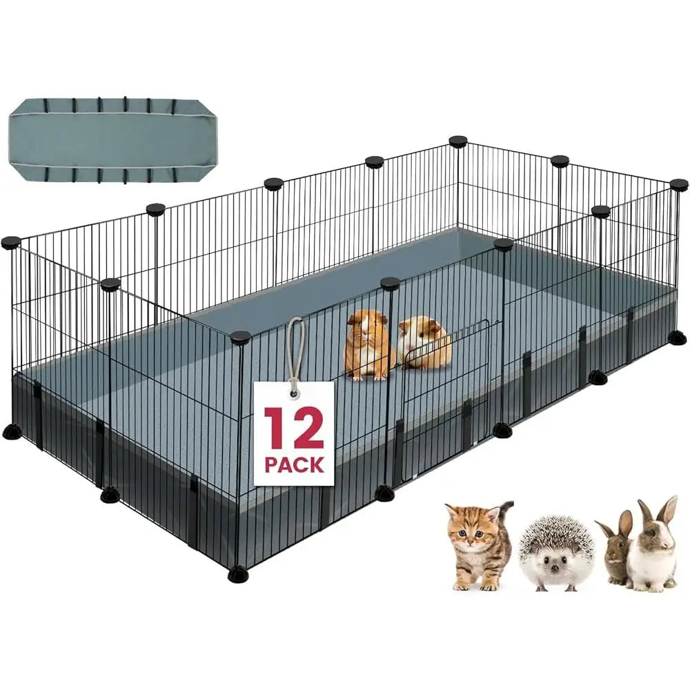 Small Animal Playpen 12 Panels Durable Pet Fence