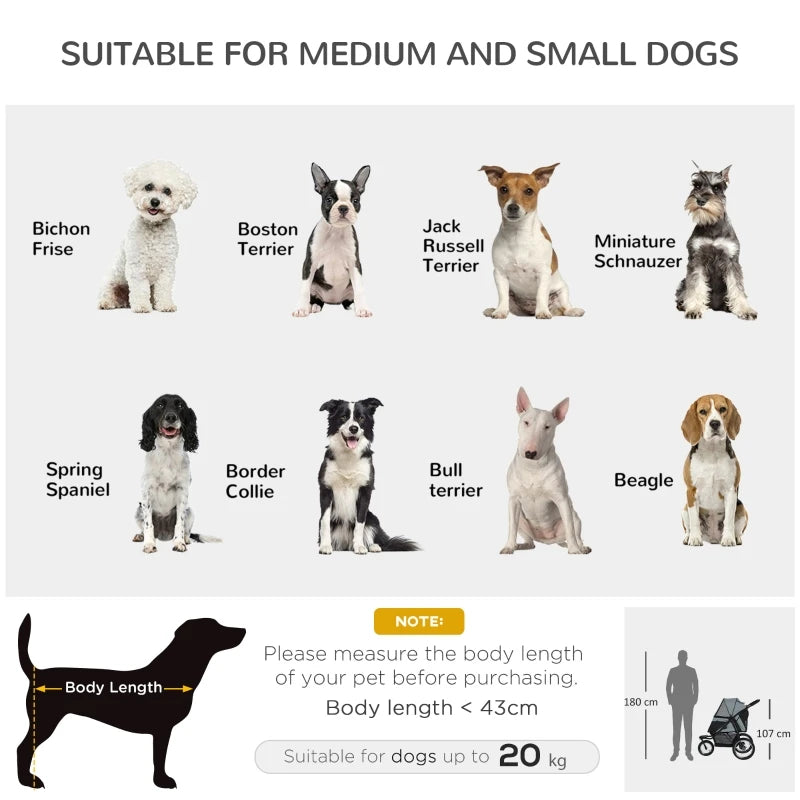 Pet Stroller for Small Dogs and Medium Dogs