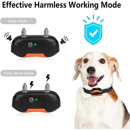 Electric,Rechargeable Underground Dog Fence 2 Waterproof Collars