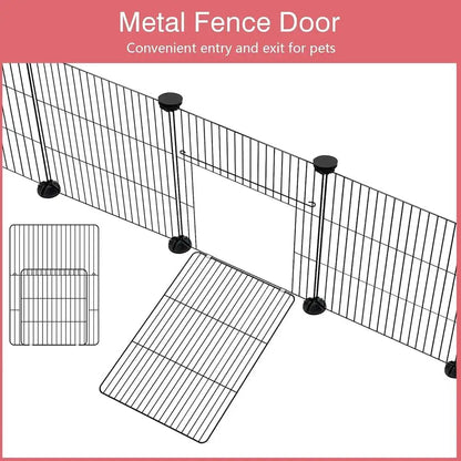 Small Animal Playpen 12 Panels Durable Pet Fence
