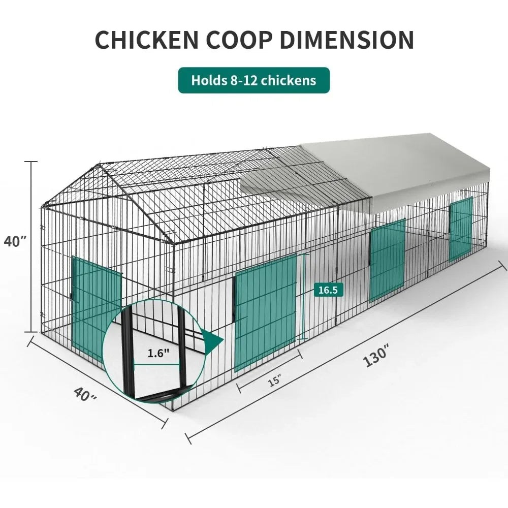 Chicken Coop with Waterproof Cover