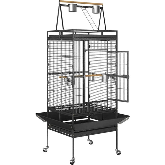 68-inch Large Bird Cage with Rolling Stand