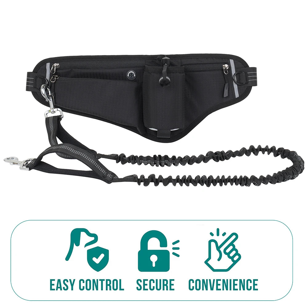 Hands Free Waist Leash for Walking Jogging Biking