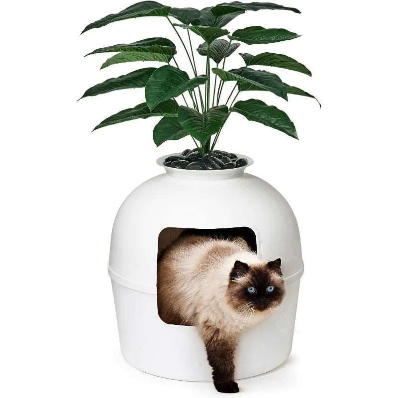 Hidden Litter Box Enclosure with Odor Control Carbon Filter