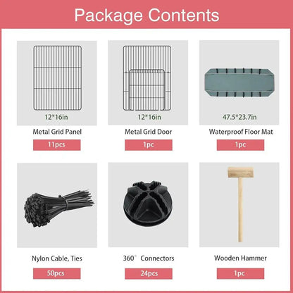 Small Animal Playpen 12 Panels Durable Pet Fence