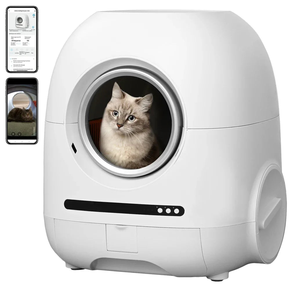 Self-cleaning cat litter box