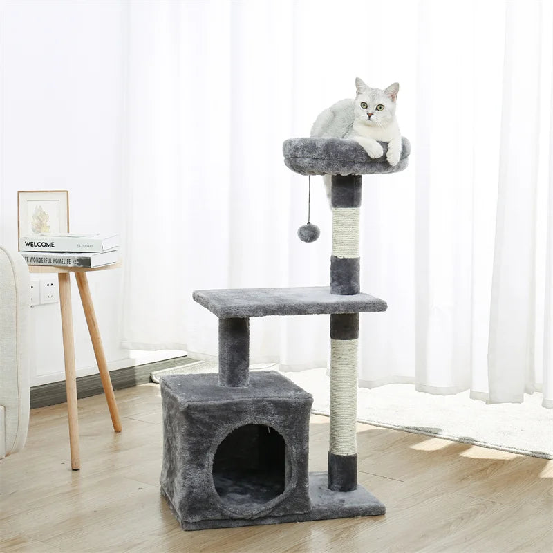 Small Cat Tower Cat Condo for Indoor Cats