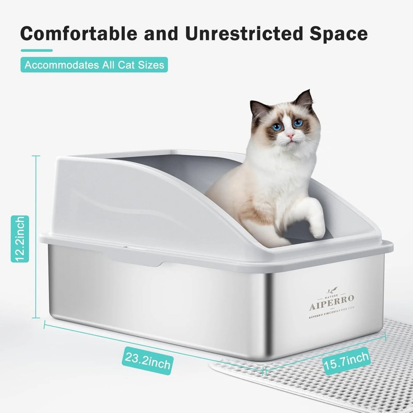 Stainless Steel Litter Box,XL