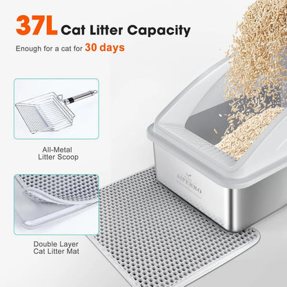 Stainless Steel Litter Box,XL